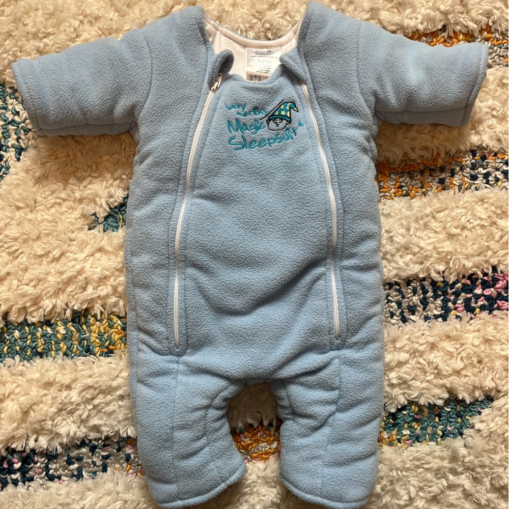 Blue Baby Merlin’s Magic Sleepsuit Fleece Size Large / size 6-9 months